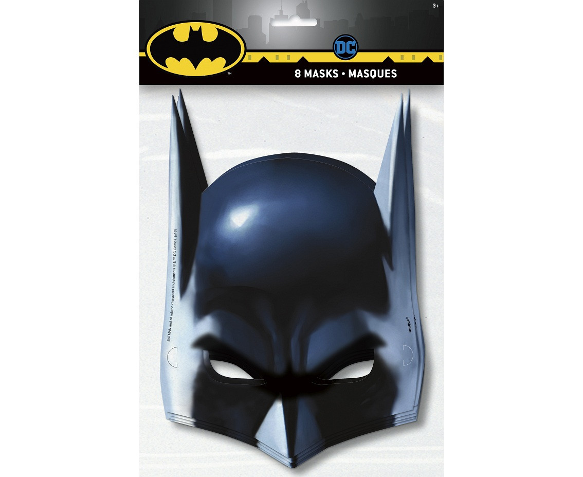 Paper masks Batman, 8 pcs EOL