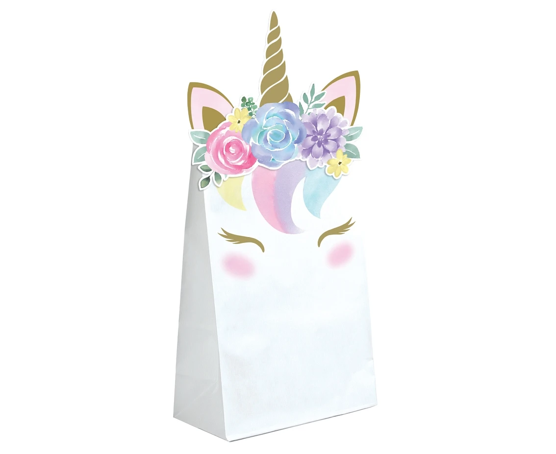 Party bags Unicorn, 11x20 cm, 8 pcs