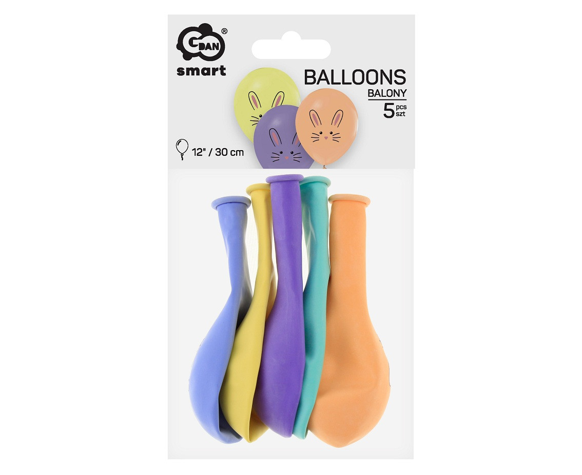 Balloons Rabbits, 12" / 5 pcs.