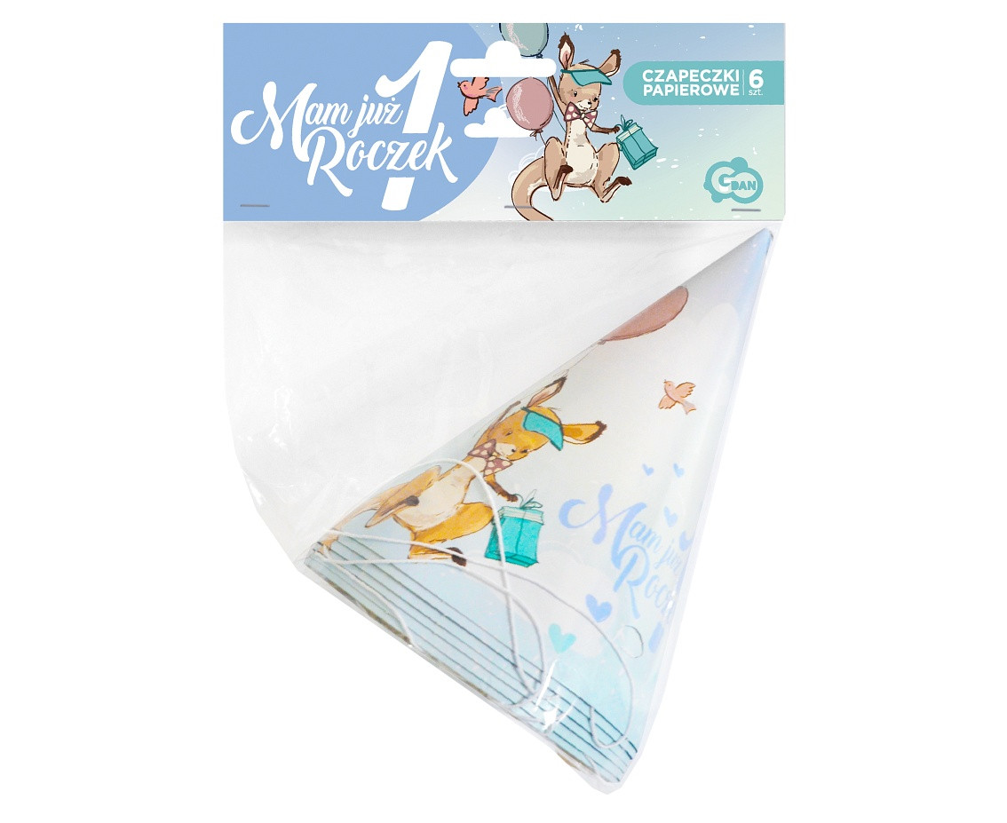 Paper hats HB Kangaroo, 6 pcs.