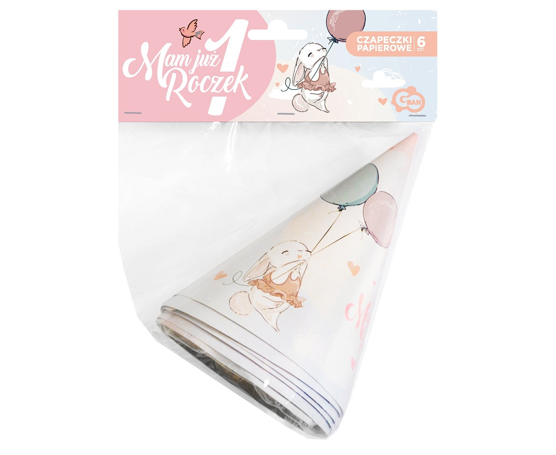 Paper hats HB Rabbit, 6 pcs.