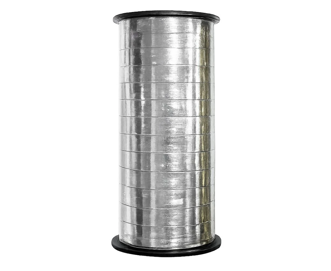 Ribbon metallic silver, 100 y (92 m)