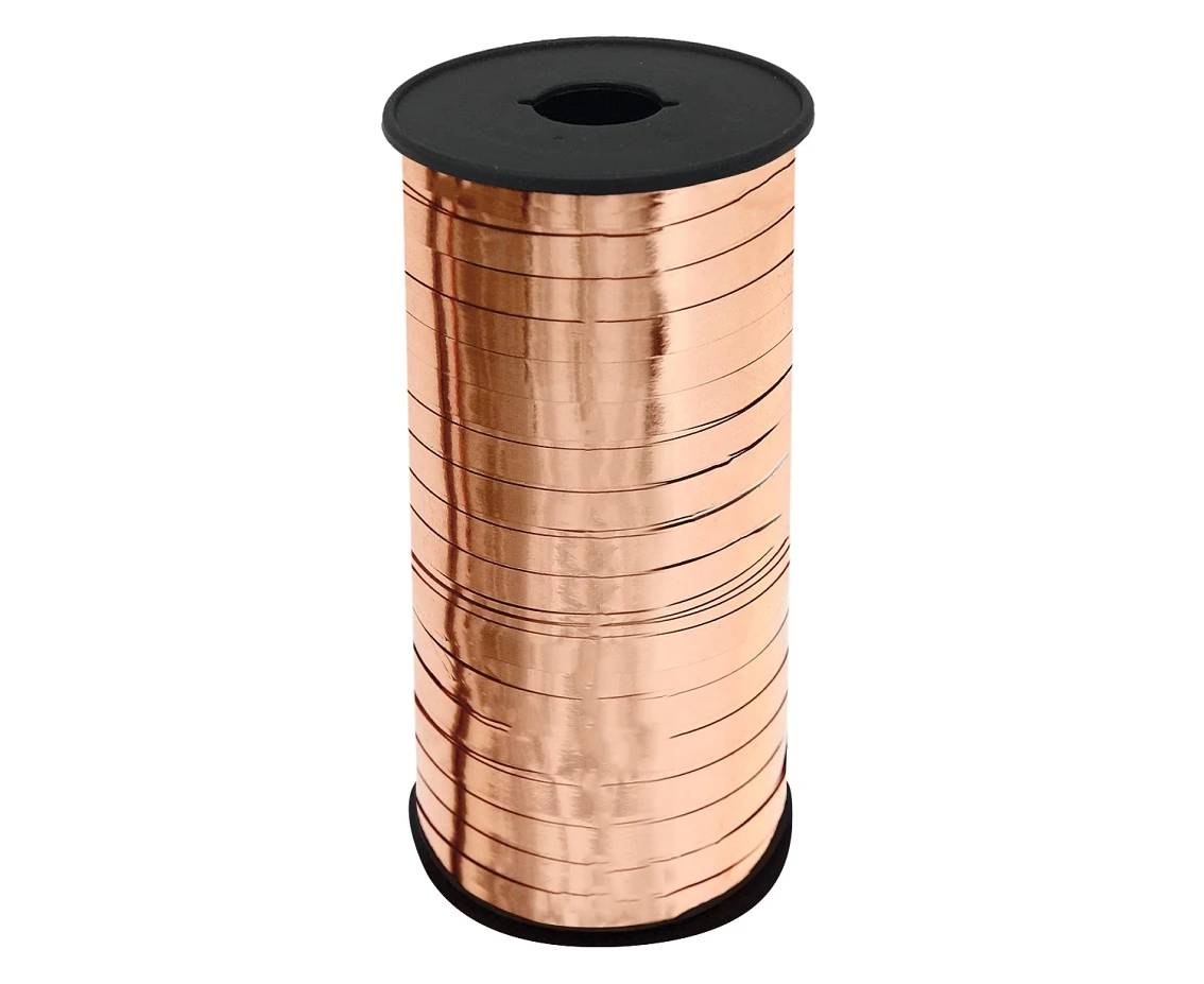 Metallic ribbon, rose gold, 100y (92 m) EOL