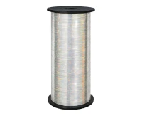Holographic ribbon, silver, 100y (92 m)