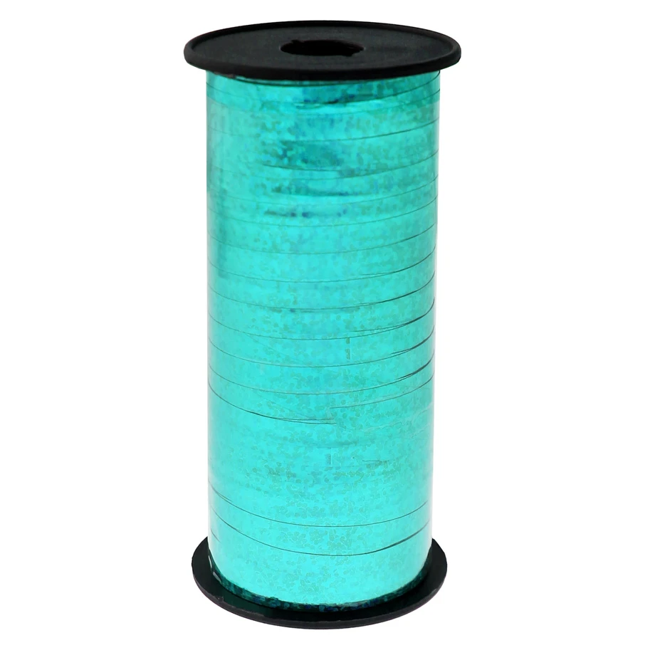 Holographic ribbon, turquoise, 100y (92 m) EOL