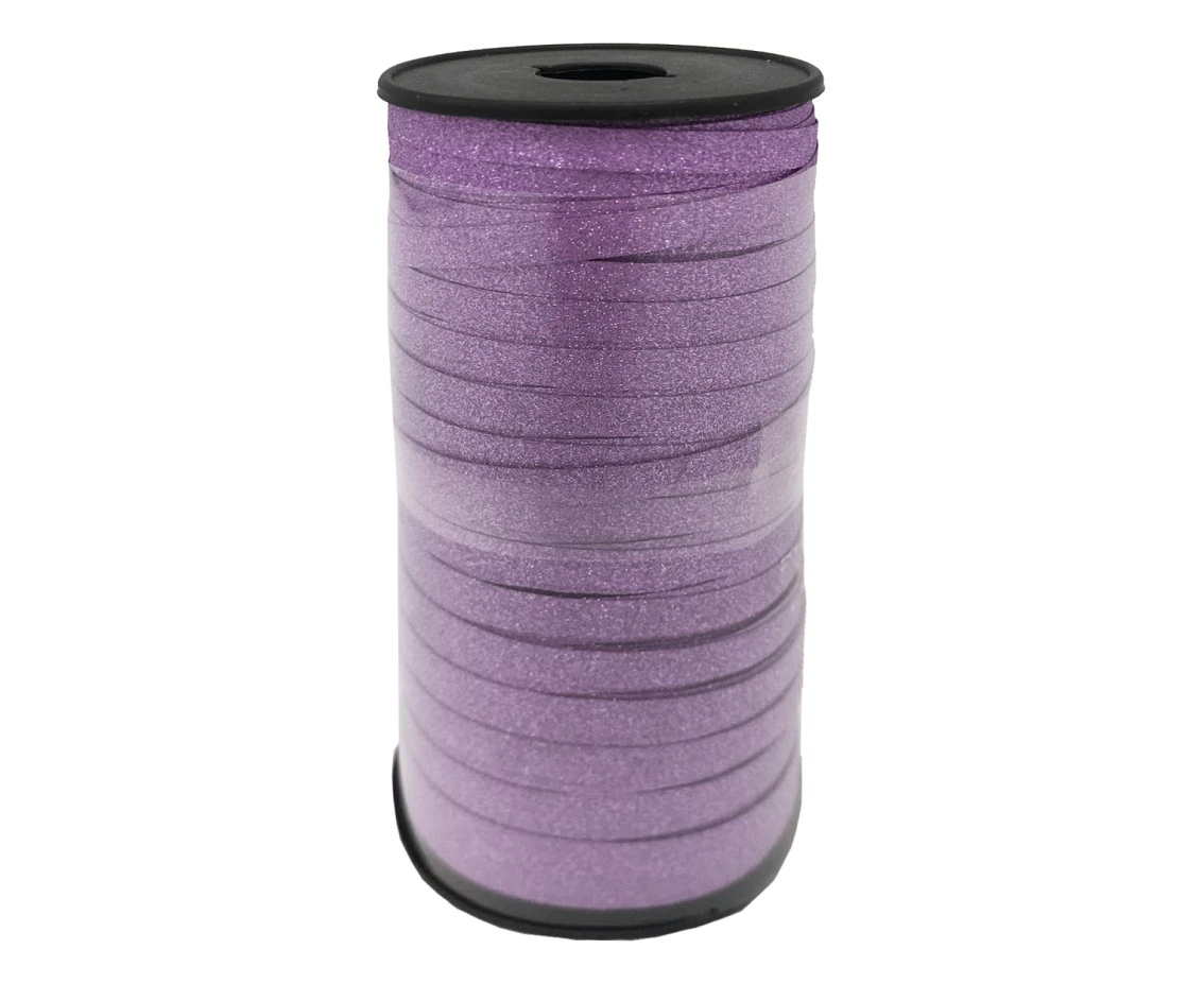 Glitter deco ribbon, violet, 100y (92 m) EOL