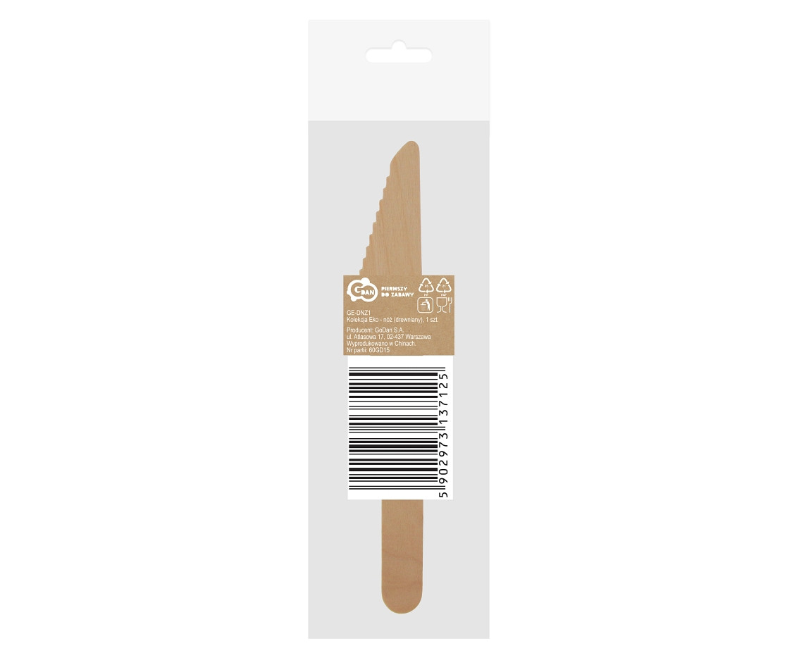 Eco-friendly collection - wooden knife, 1 pc.
