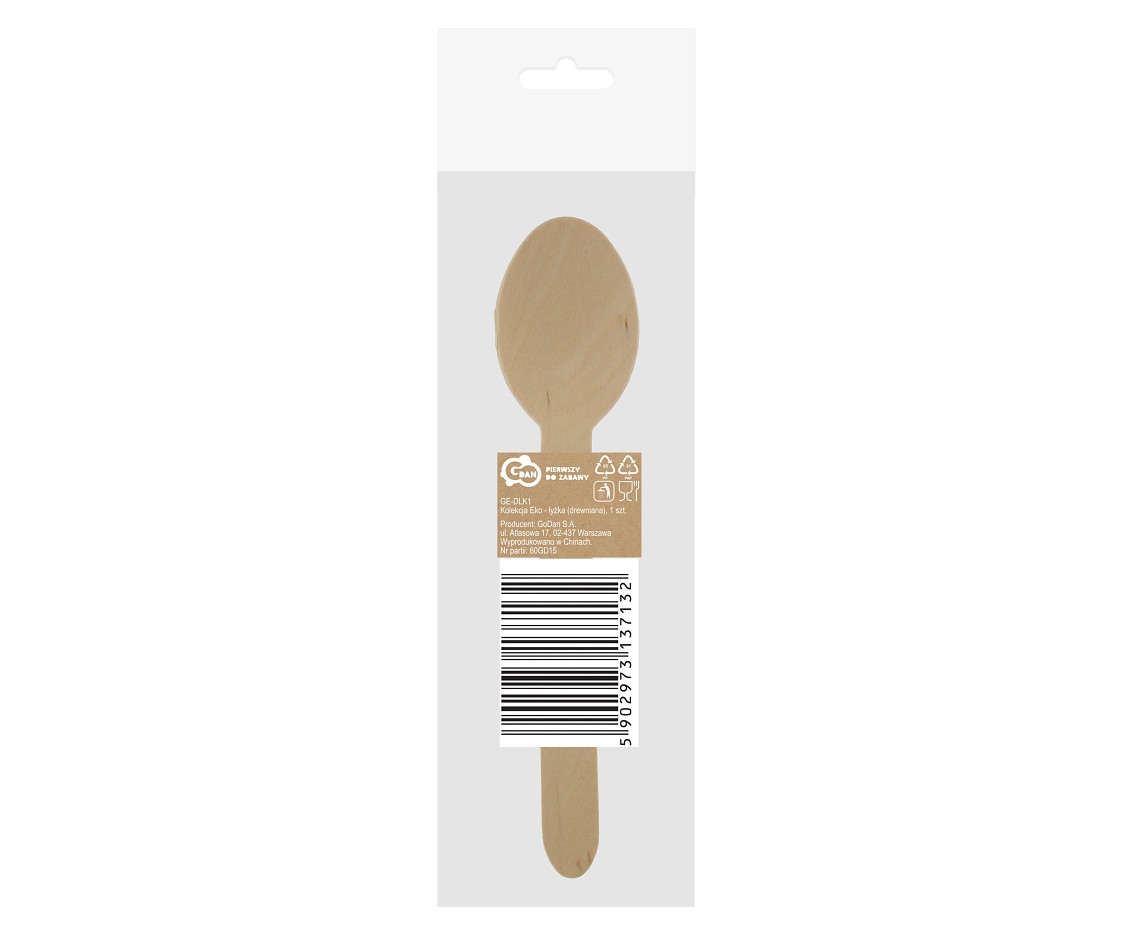 Eco-friendly collection - wooden spoon, 1 pc.