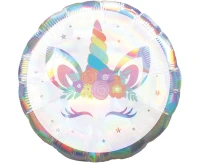 Foil balloon 18 cali CIR - Iridescent unicorn EOL