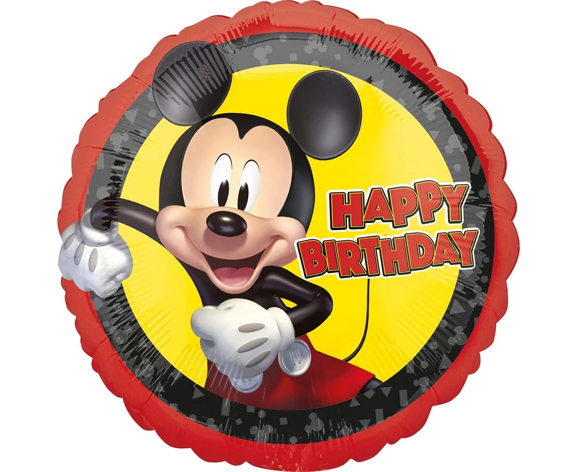 Foil balloon 18" CIR - Birthday Mickey Mouse EOL