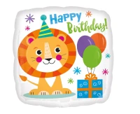 Foil balloon 18" CIR - Birthday lion EOL