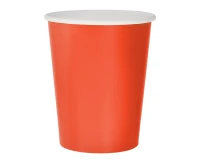 Paper cups solid colour red, 270 ml / 14 pcs. EOL
