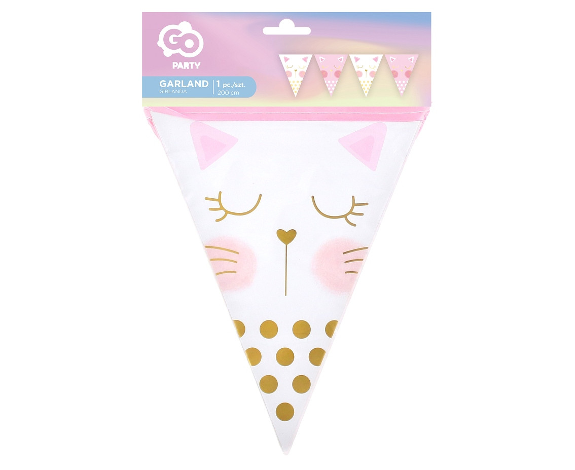 Flag banner Cat, 16 x 20 cm, 8 flags