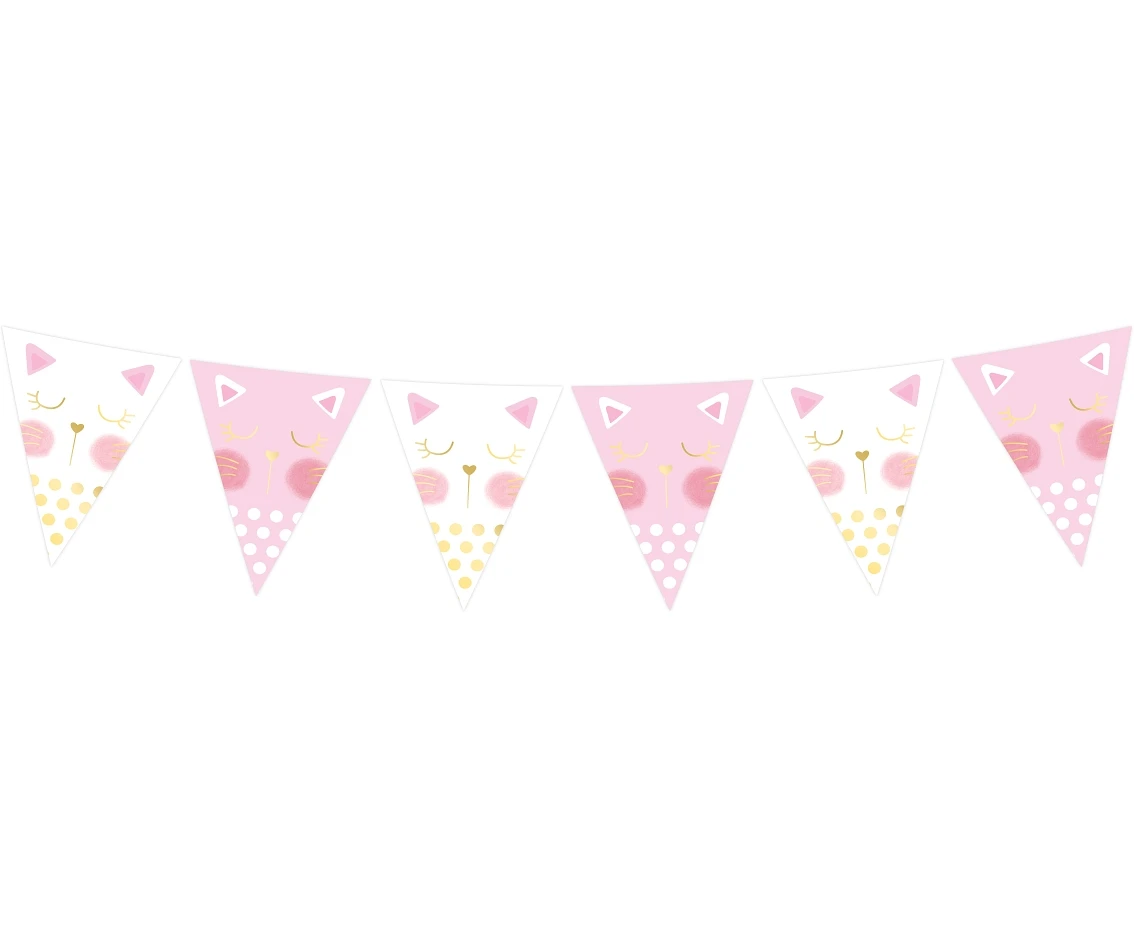 Flag banner Cat, 16 x 20 cm, 8 flags