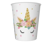 Unicorn paper cups, 266 ml, 6 pcs