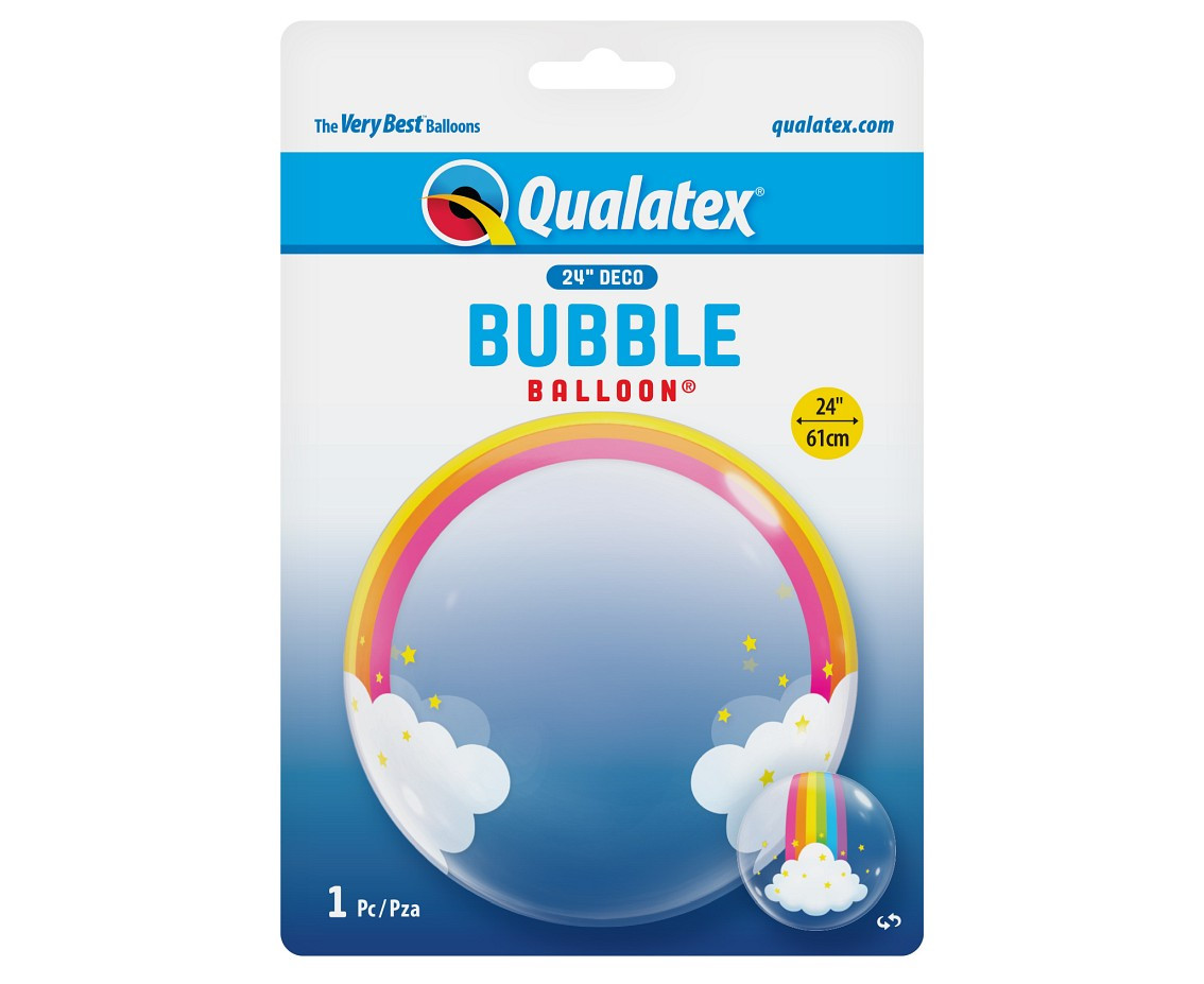 Foil balloons 24" QL Bubble Deco Rainbow Cloud EOL