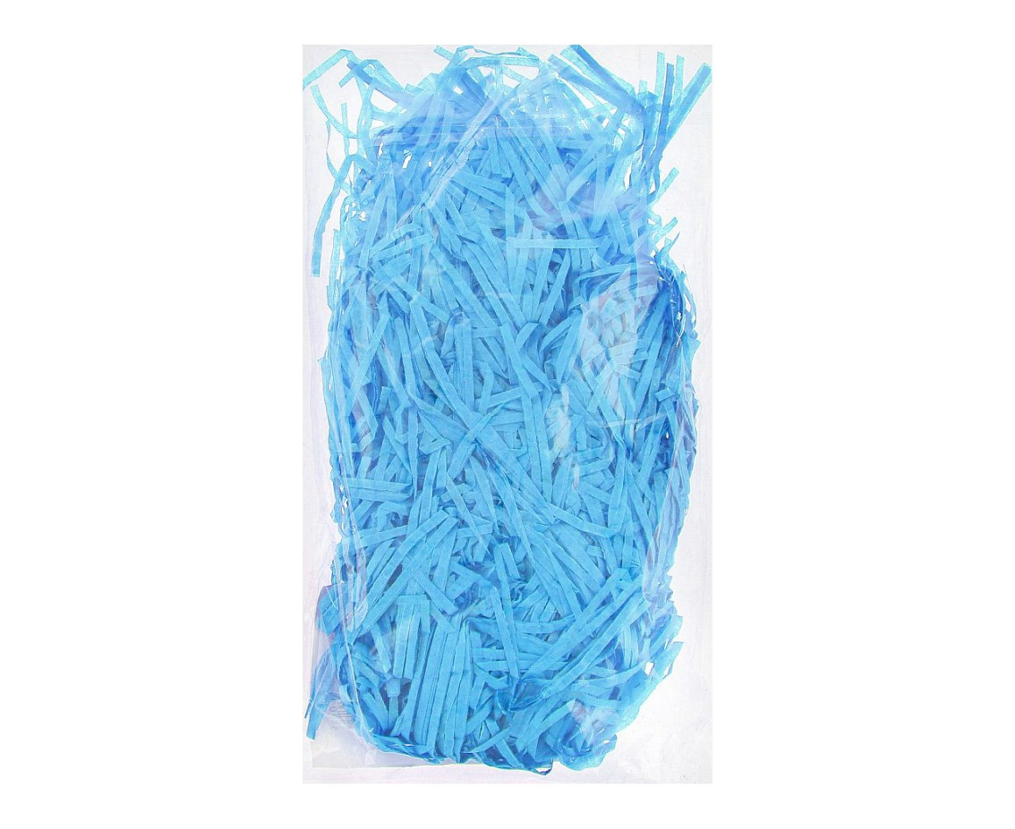 Tissue paper shred deco 30g, light blue