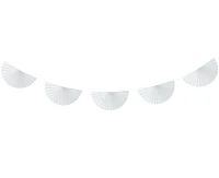 Paper garland W&C Deco Fans, white, 300 cm, fan size 20 cm EOL