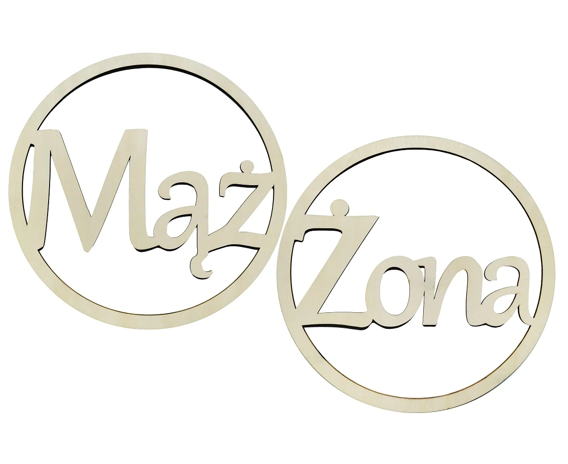 Wooden decoration Mąż i Żona, 42 cm, 2 pcs. EOL