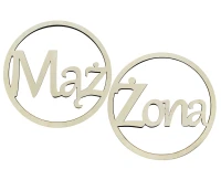 Wooden decoration Mąż i Żona, 42 cm, 2 pcs. EOL
