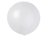 Balloons Gemar, ball metallic 0.65m white, 1pc