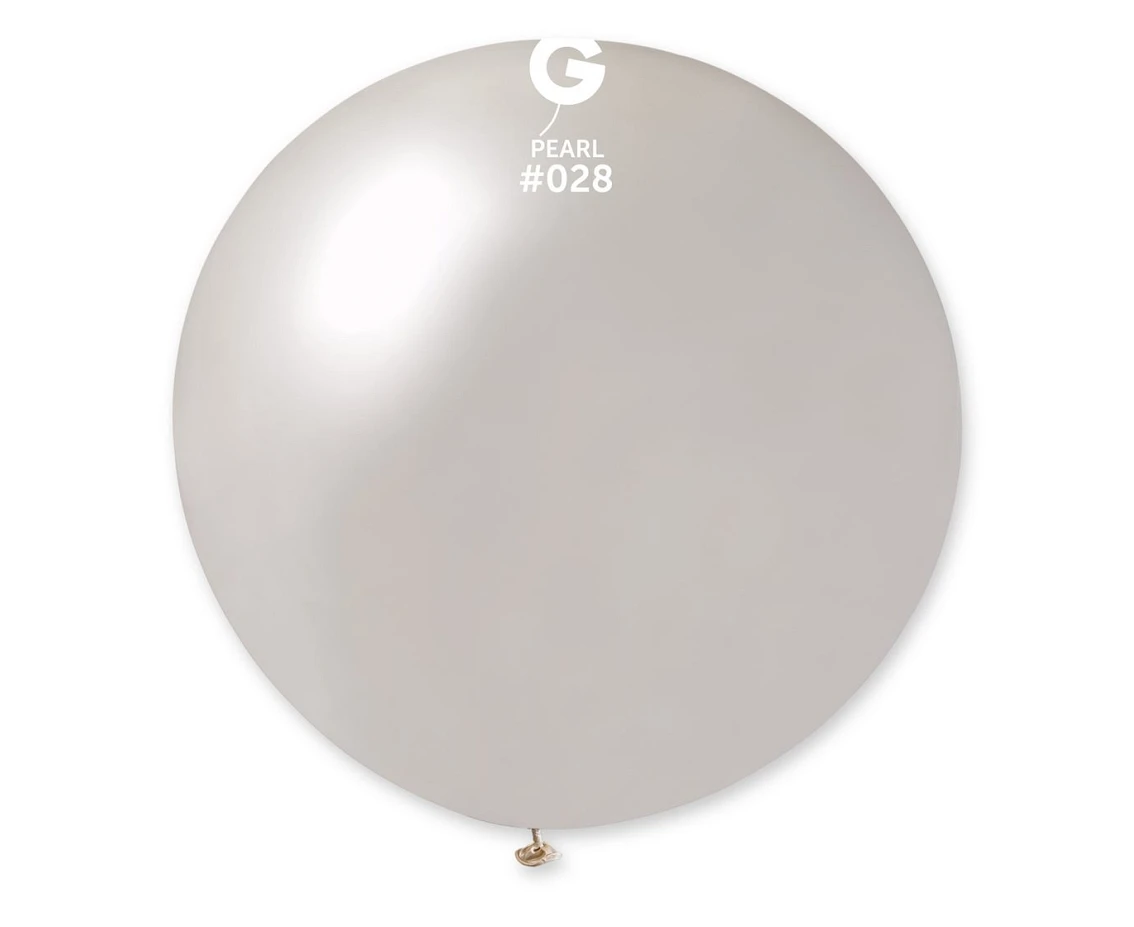 Balloons Gemar, ball metallic 0.80m pearl , 1pc