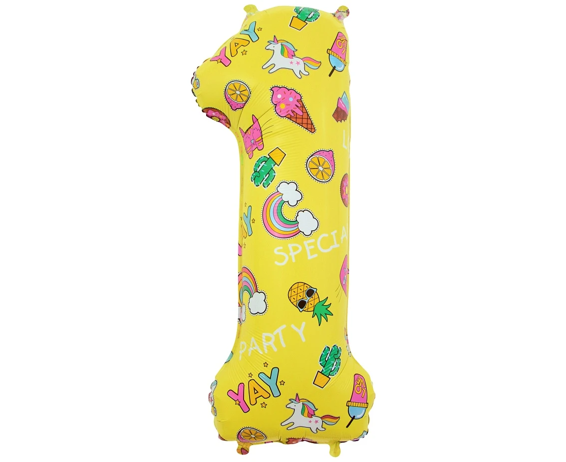 Foil balloon digit 1, Images, 78 cm EOL