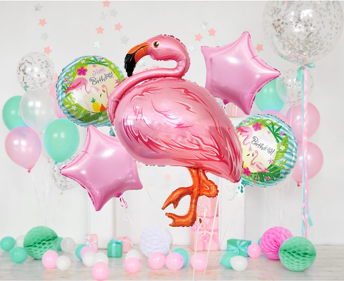 Foil balloon - Flamingo set / 5 pcs.