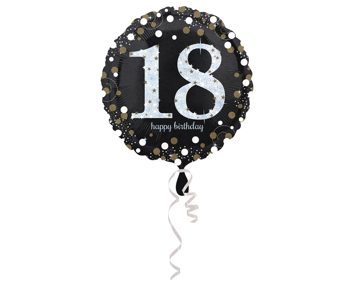 Foil balloon, 18 Birthday, round 43 cm EOL