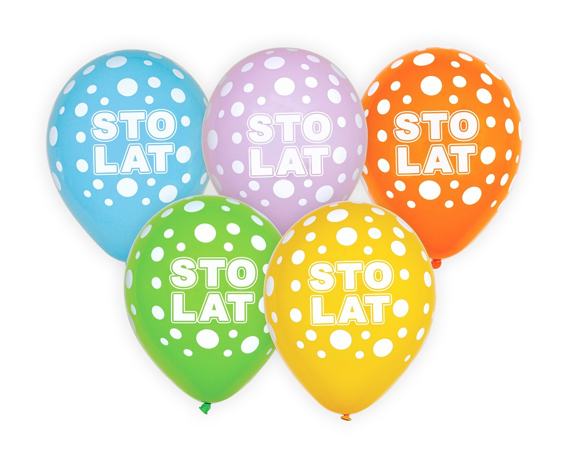 Balloon with digit 2, 12" / 5 pcs.