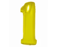 Foil balloon Smart, digit 1, gold, 76 cm