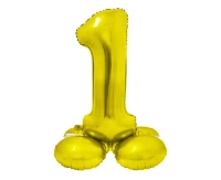 Foil balloon Smart, standing digit 1, gold, 72 cm EOL