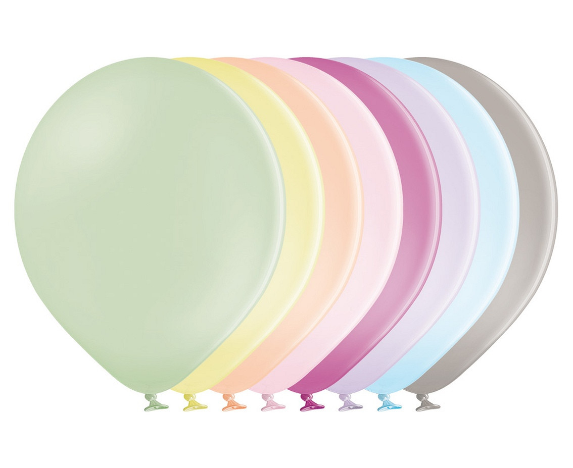 Balloons Belbal 12", B105-322, pastel macaron mix, 100pcs