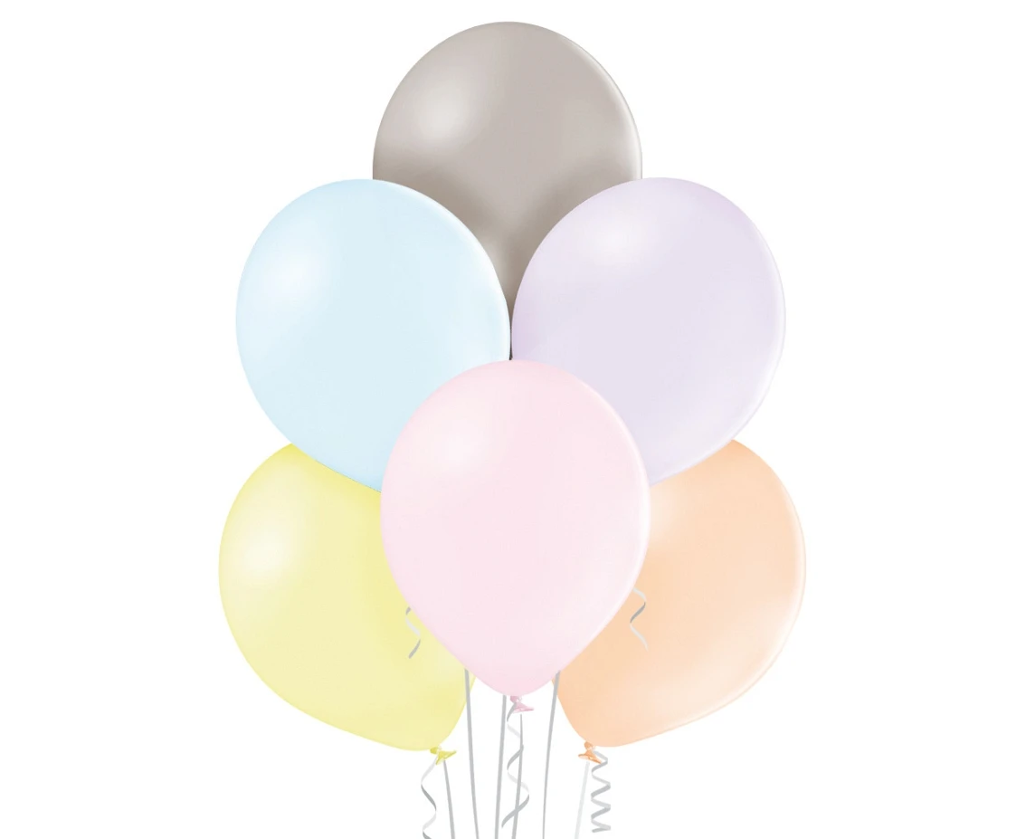 Balloons Belbal 12", B105-322, pastel macaron mix, 100pcs