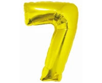 Foil balloon Smart, digit 7, gold, 76 cm