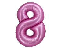 Foil balloon B&C, digit 8, satin pink, 76 cm EOL