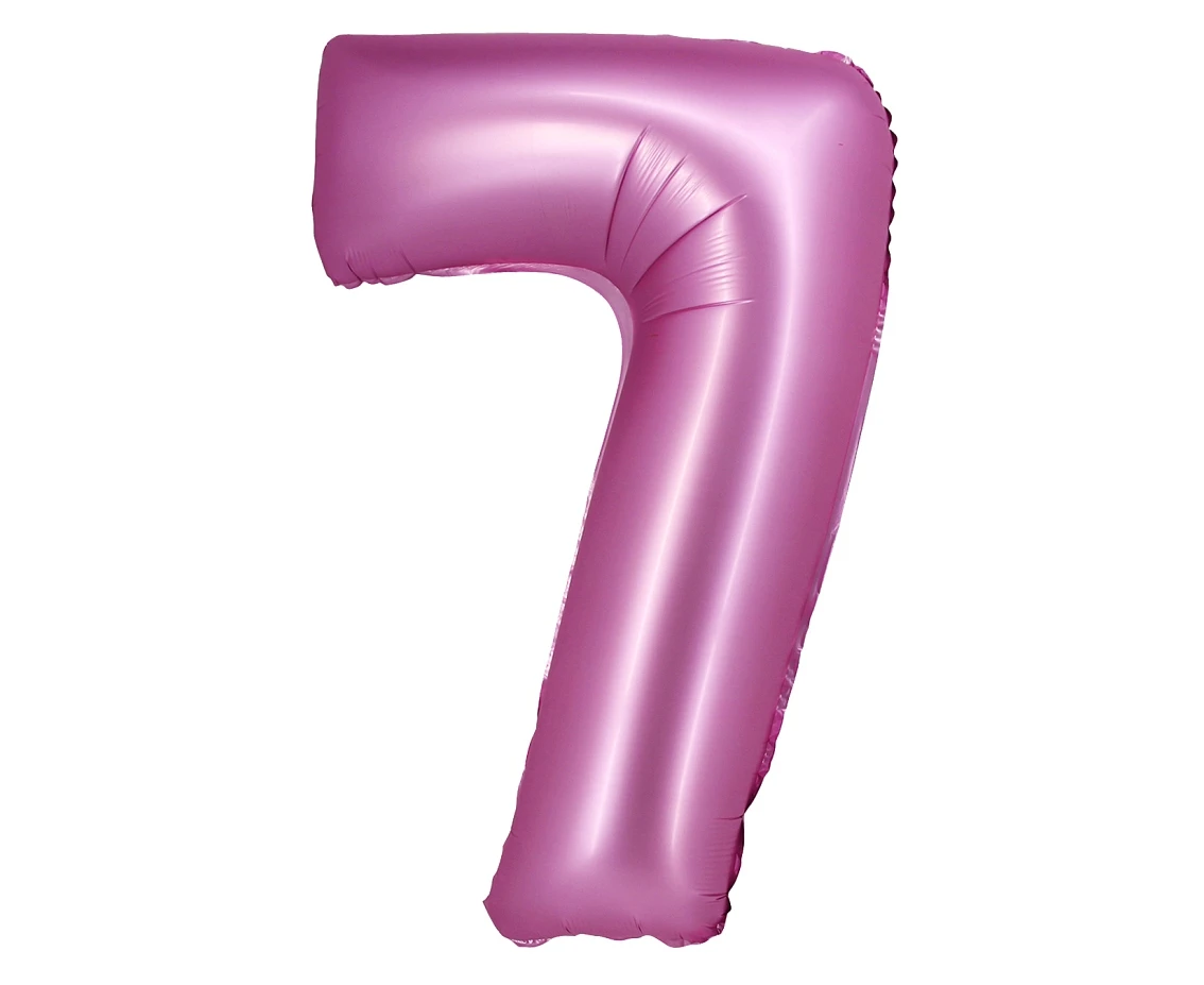 Foil balloon B&C, digit 7, satin pink, 76 cm EOL