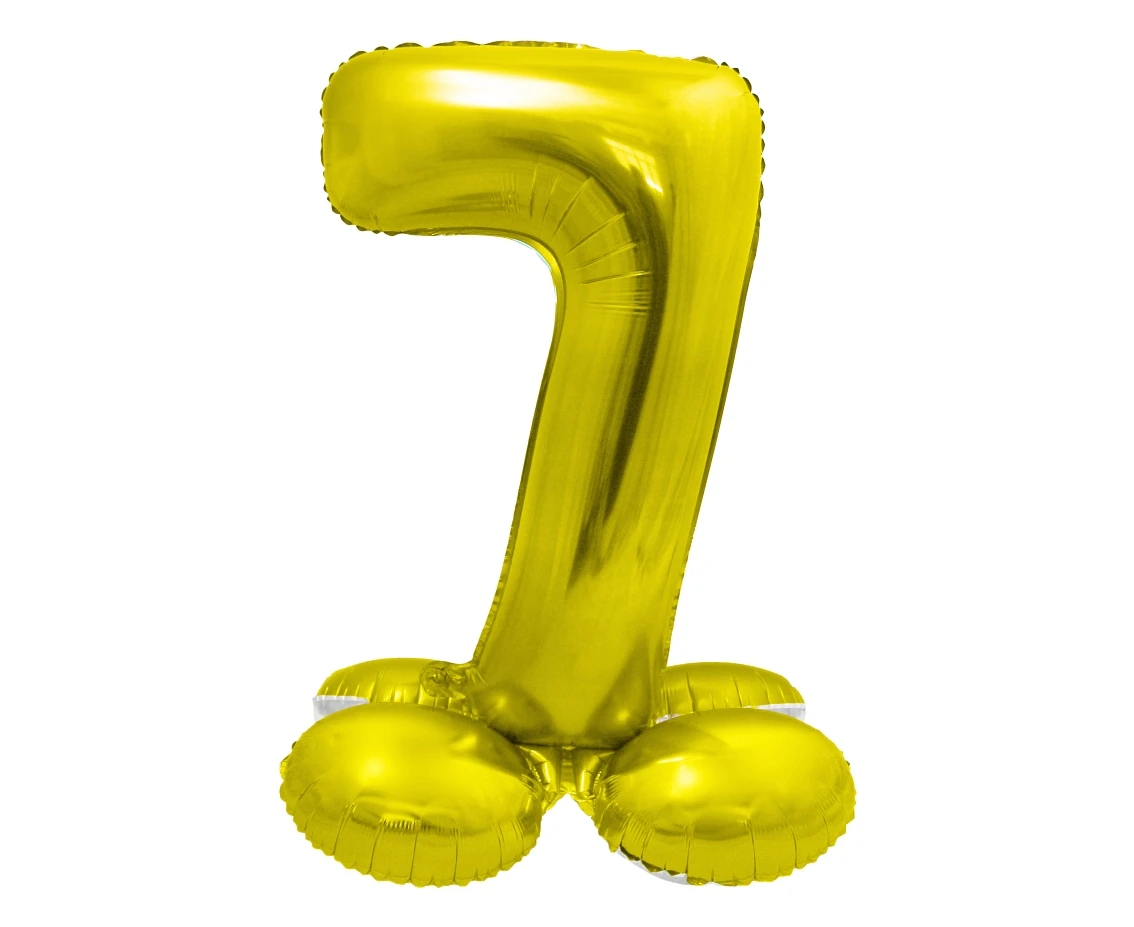 Foil balloon Smart, standing digit 7, gold, 72 cm EOL