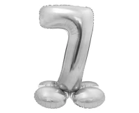 Foil balloon Smart, standing digit 4, silver, 72 cm EOL