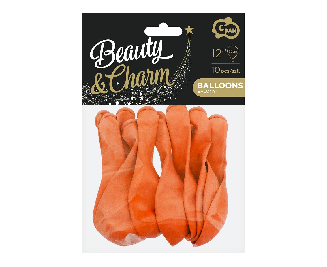 Balloons B&C 12", pastel orange, 10pcs