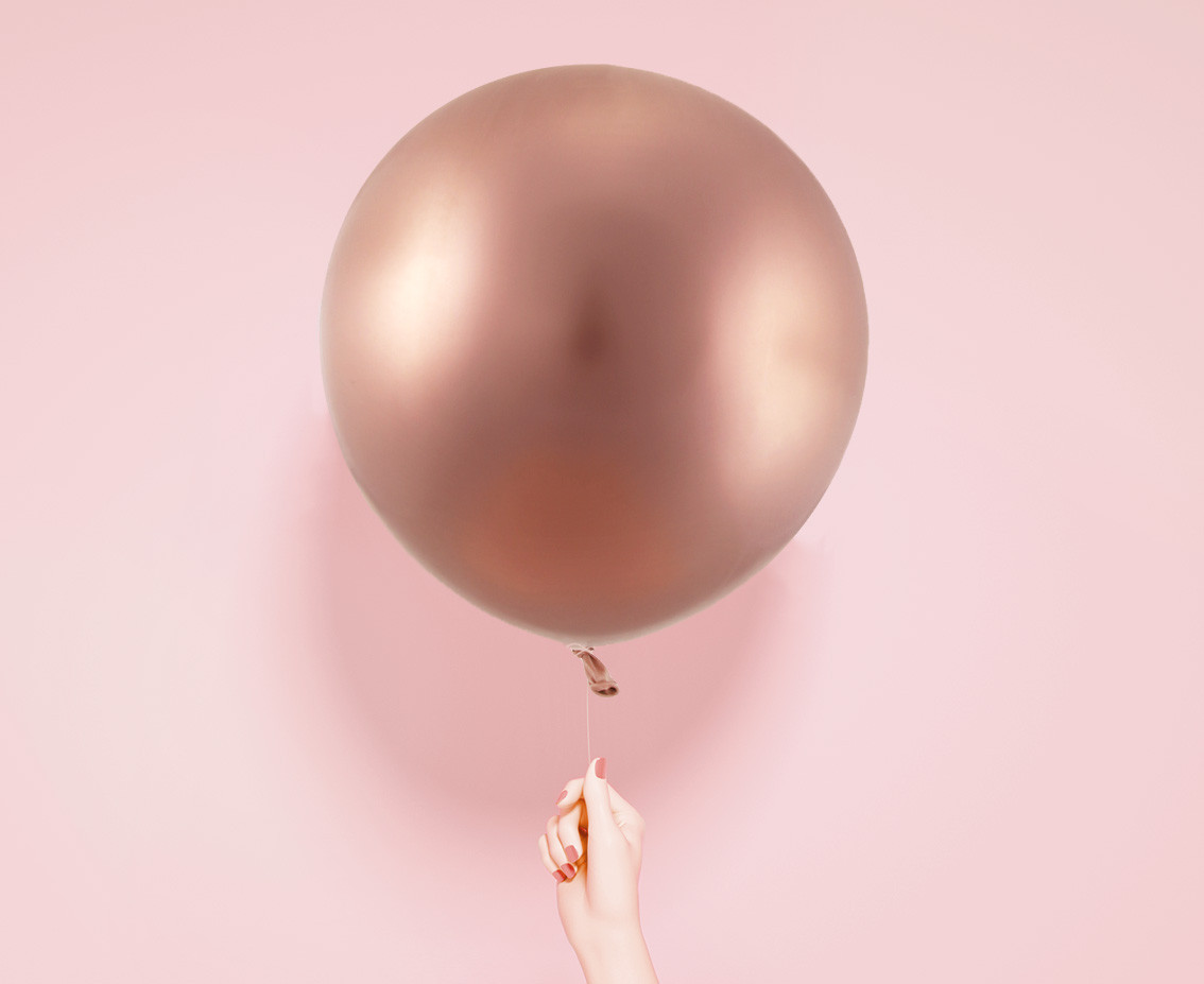 Balloons B&C 24", platinum rose-gold, 1pc