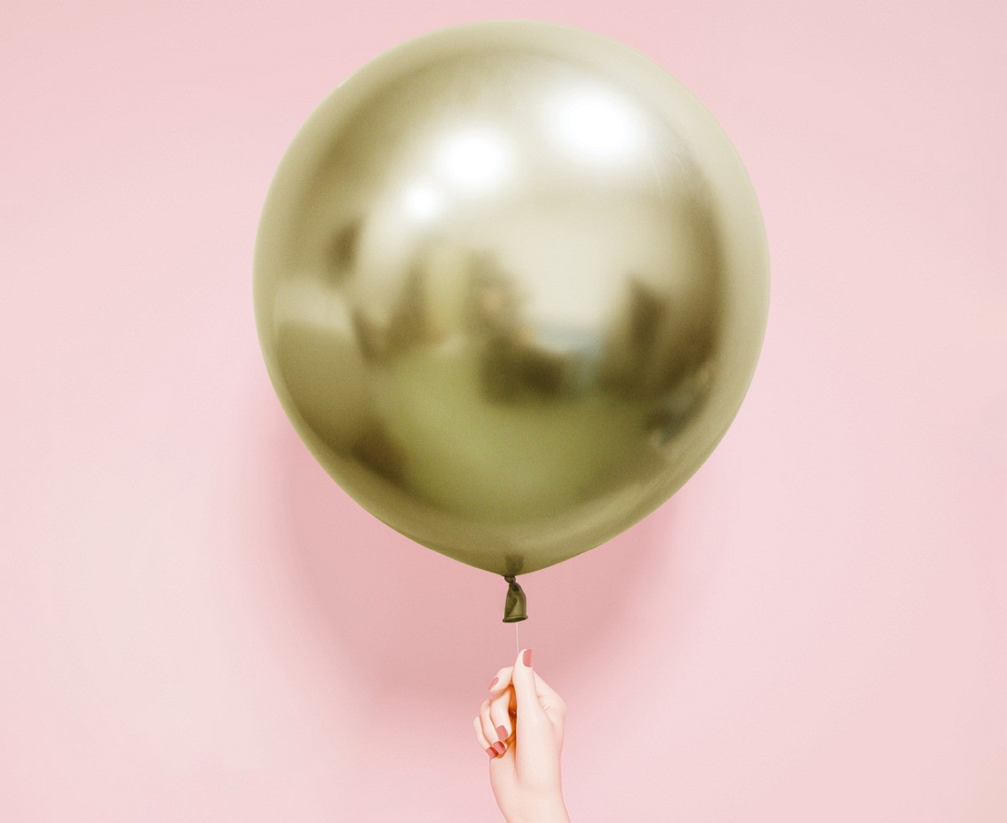 Balloons B&C 24", platinum gold, 1pc
