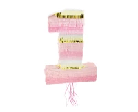 Pinata number 1, pink, size 50 x 35 x 7.5 cm EOL