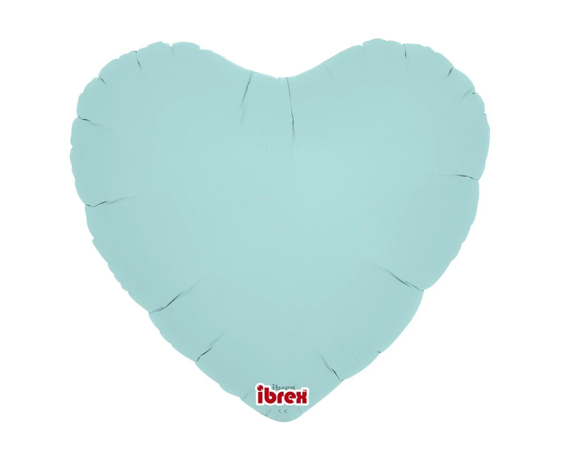 Ibrex helium balloon, Heart 14", Pastel Blue, 5 pcs.