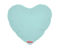 Ibrex helium balloon, Heart 14", Pastel Blue, 5 pcs.