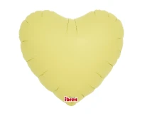 Ibrex helium balloon, Heart 14", Pastel Yellow, 5 pcs.