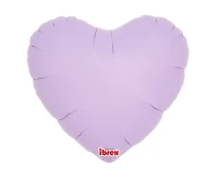 Ibrex helium balloon, Heart 14", Pastel Lavender, 5 pcs.