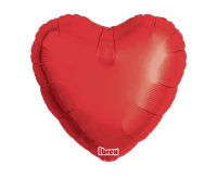 Ibrex helium balloon, Heart 18", Metallic Rubi Red, 5 pcs.