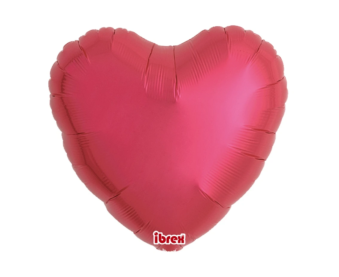 Ibrex helium balloon, Heart 14", Metallic Red, 5 pcs.