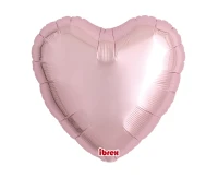Ibrex helium balloon, Heart 14", Metallic Light Pink, 5 pcs.